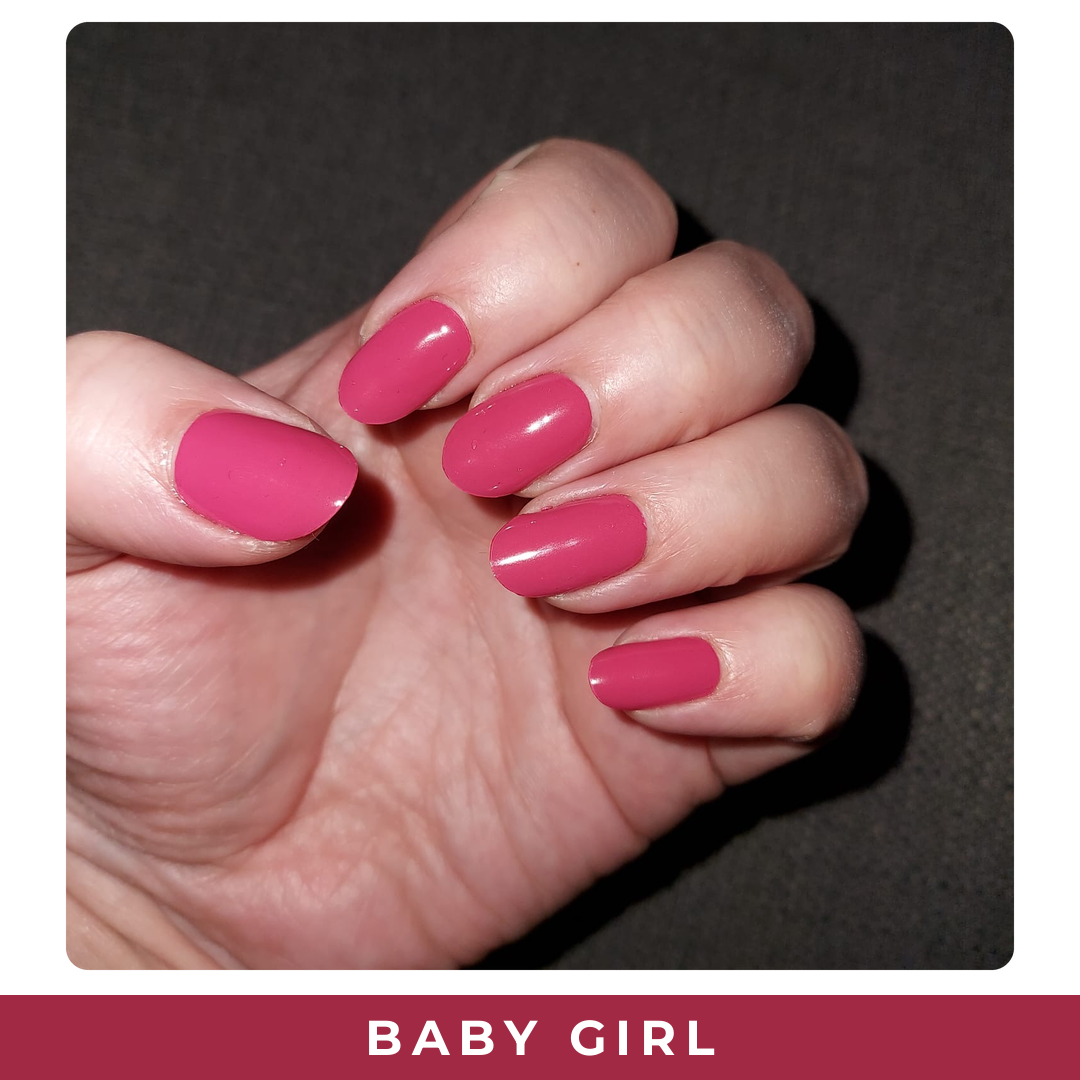 PINKYPACT Baby Girl – zartes Babyrosa UV Gel Nagelfolie, Farbswatch