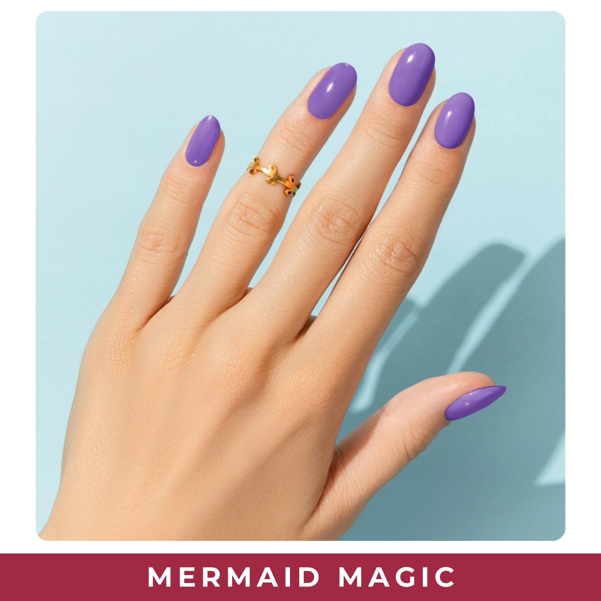 PINKYPACT Mermaid Magic – Meerjungfrau Türkis UV Gel Nagelfolie, Farbswatch