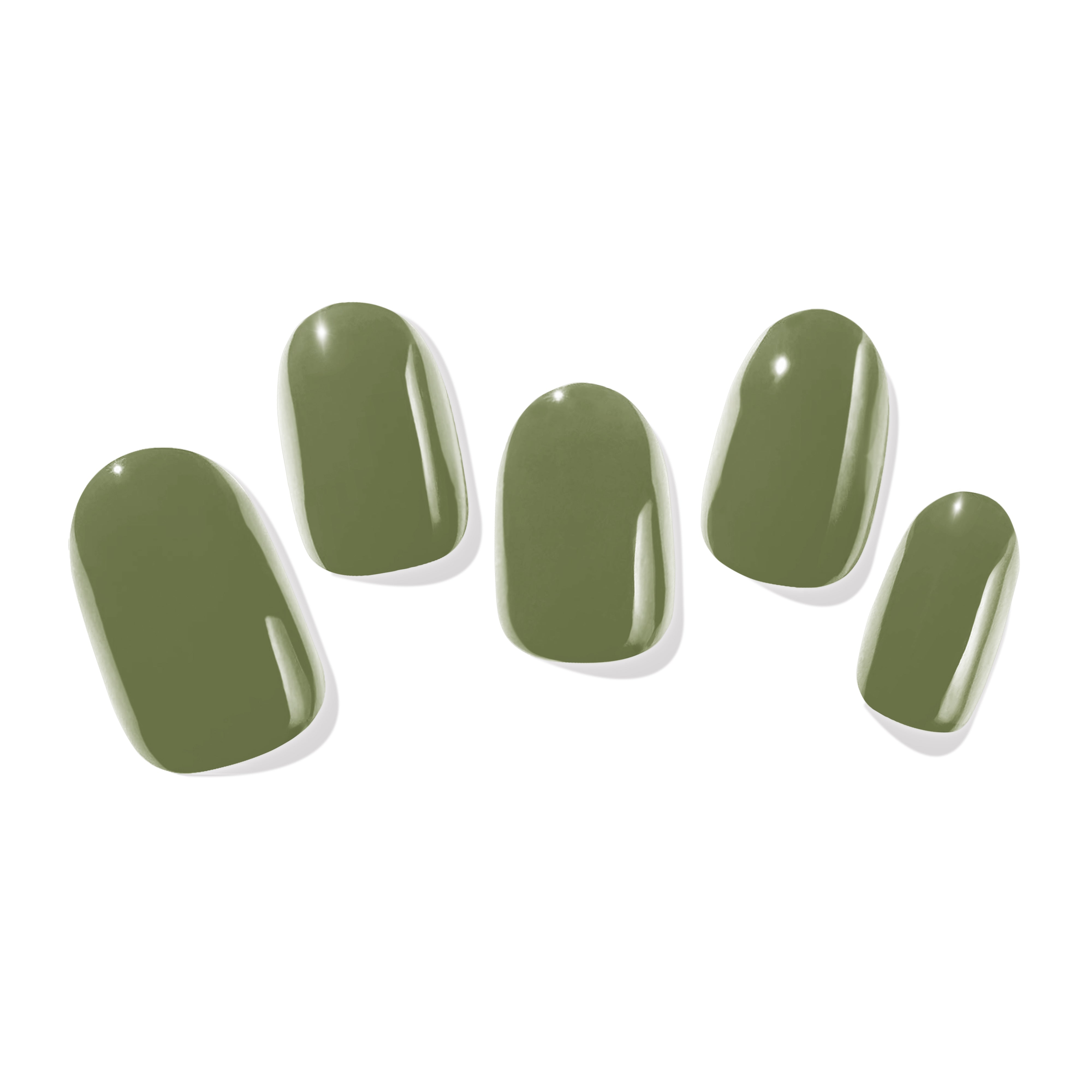 PINKYPACT Olive Garden – UV Gel Nagelfolie auf Fingernägeln