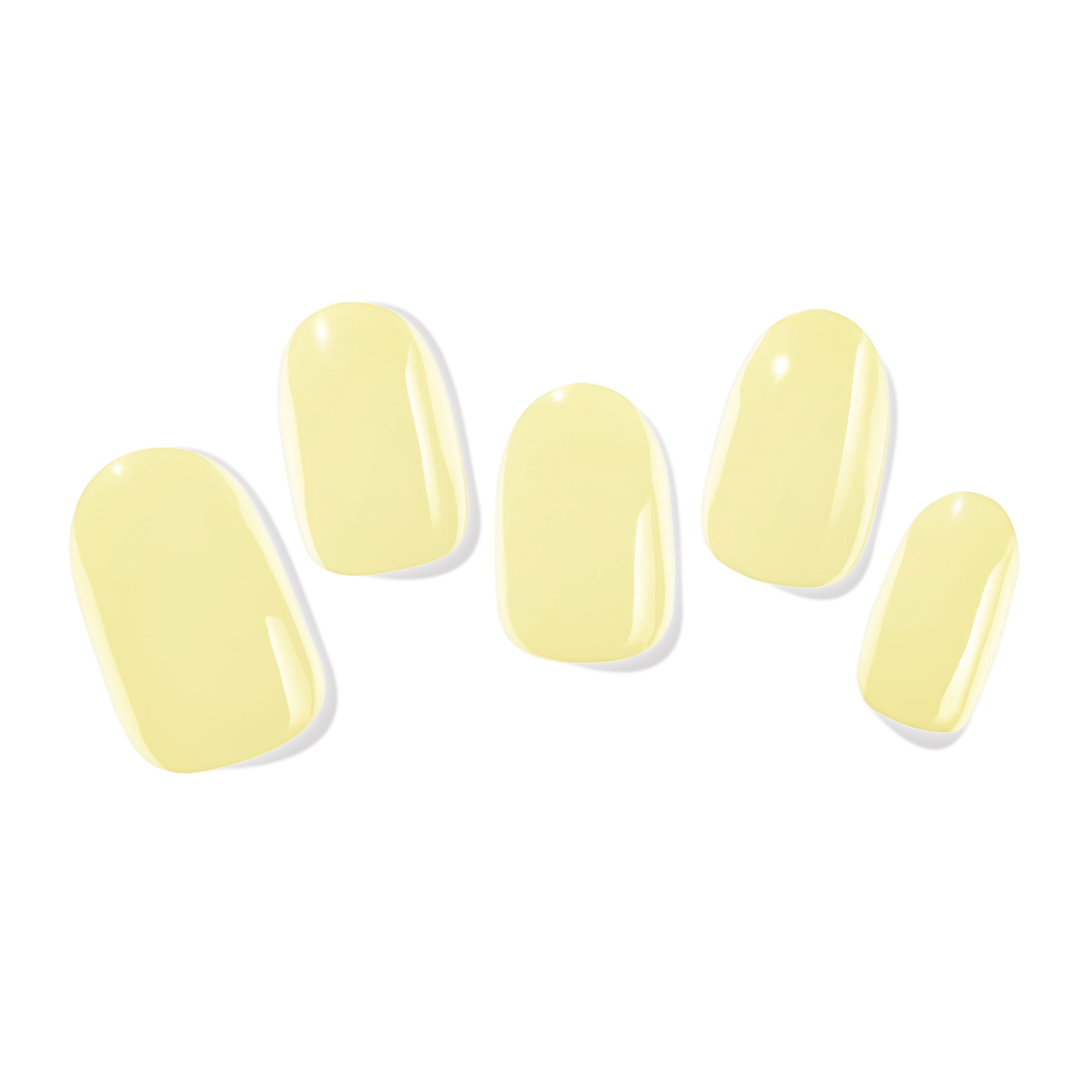 PINKYPACT Lemon Powder – UV Gel Nagelfolie auf Fingernägeln