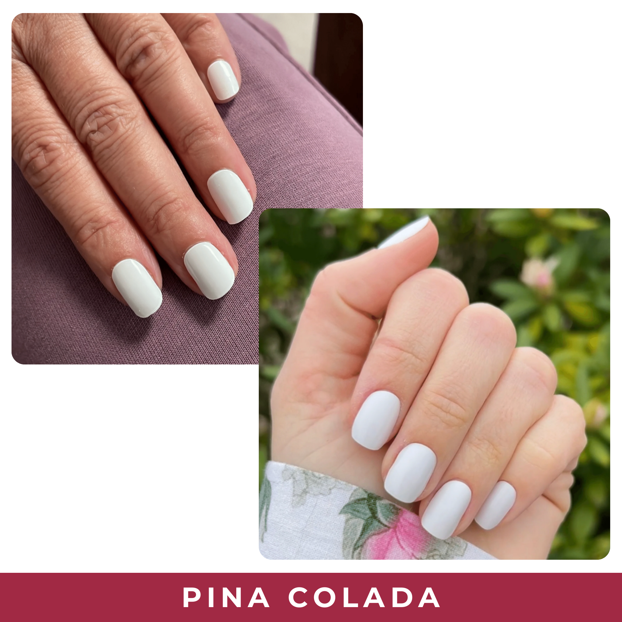 PINKYPACT Pina Colada – tropisch-gelbe UV Gel Nagelfolie, Farbswatch