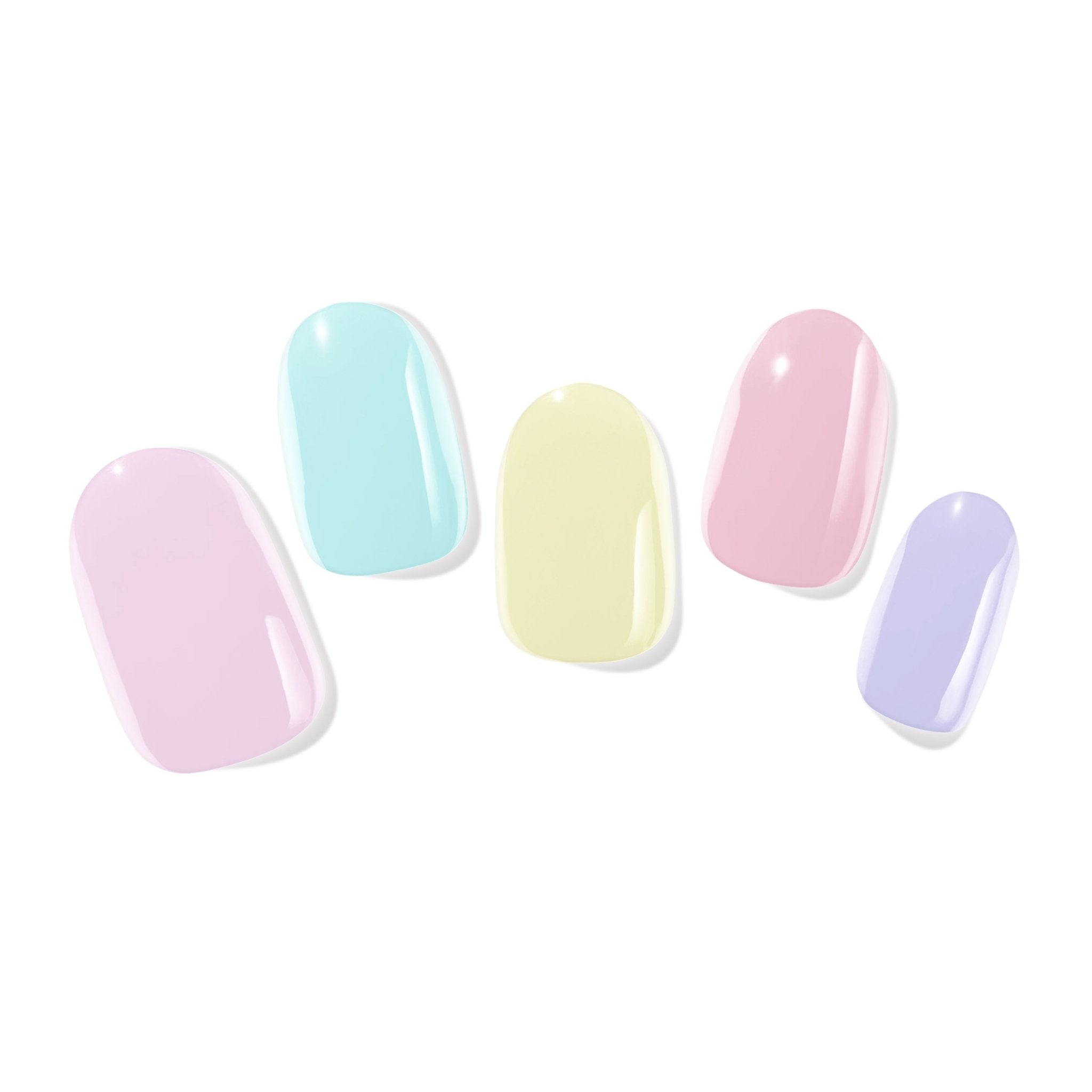 PINKYPACT Pastel Love – UV Gel Nagelfolie auf Fingernägeln