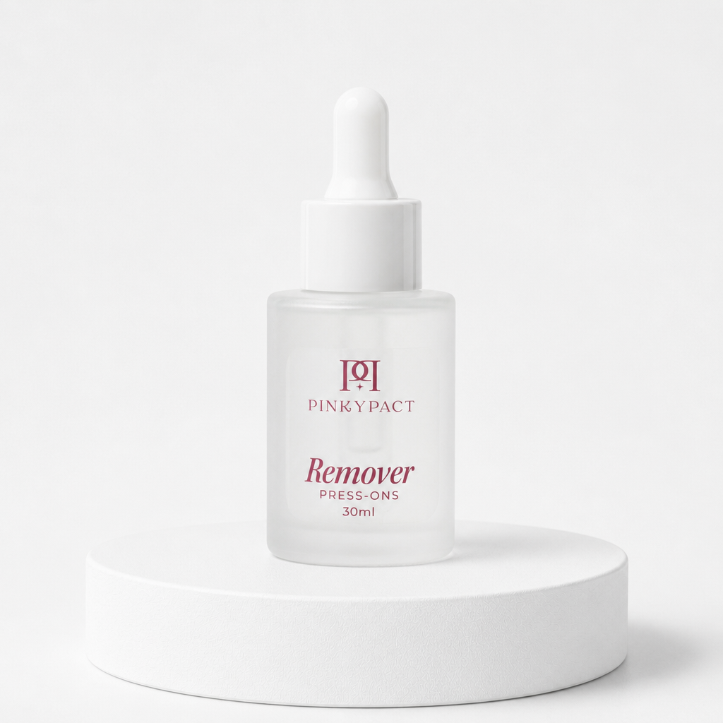 PINKYPACT Press-On Remover 30 ml Fläschchen mit Pipette zum Lösen von Nagelkleber