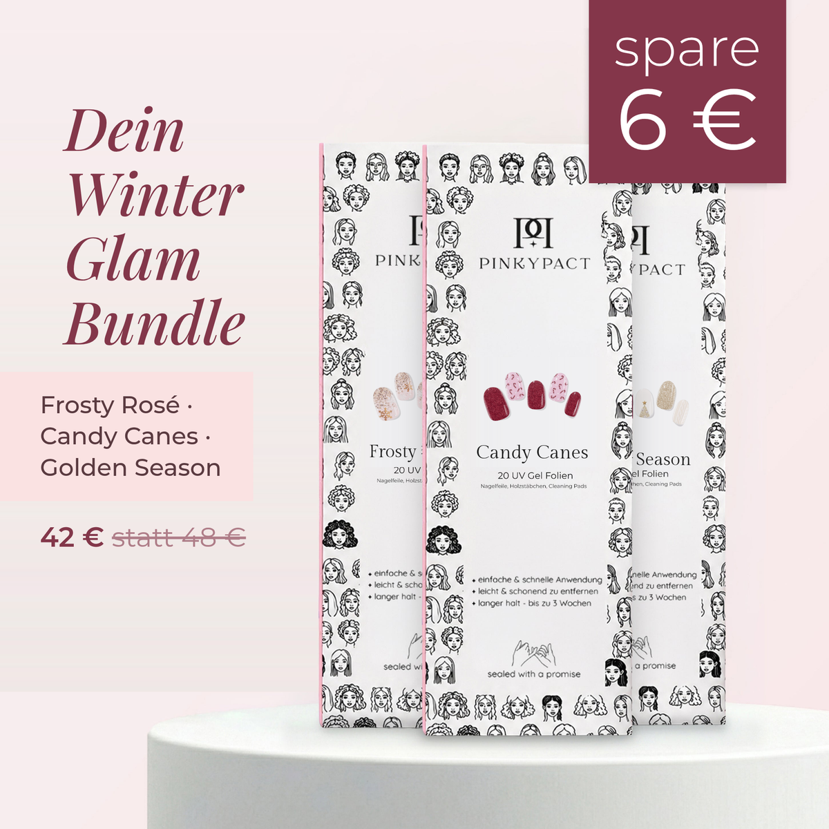 Winter Glam Bundle: Frosty Rosé, Candy Canes, Golden Season