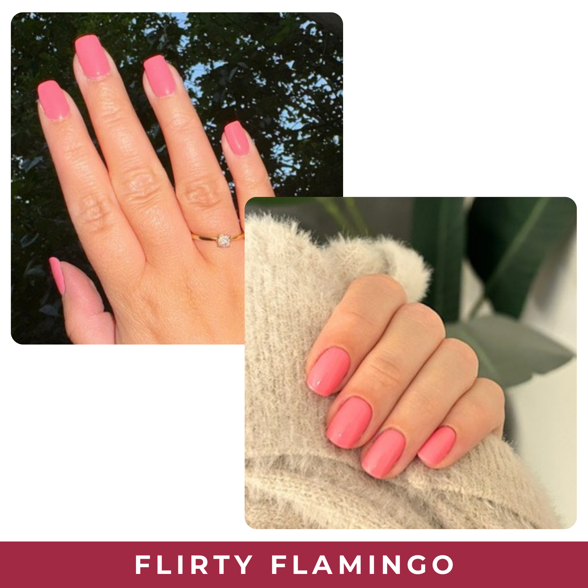 PINKYPACT Flirty Flamingo – pinke UV Gel Nagelfolie, Farbswatch