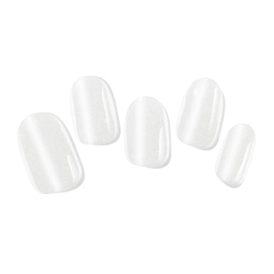 PINKYPACT Glazed Snow – UV Gel Nagelfolie auf Fingernägeln