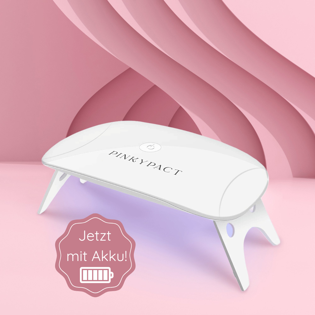 PINKYPACT UV LED Lampe – Akku-Lampe zum Aushärten von UV Gel Nagelfolien