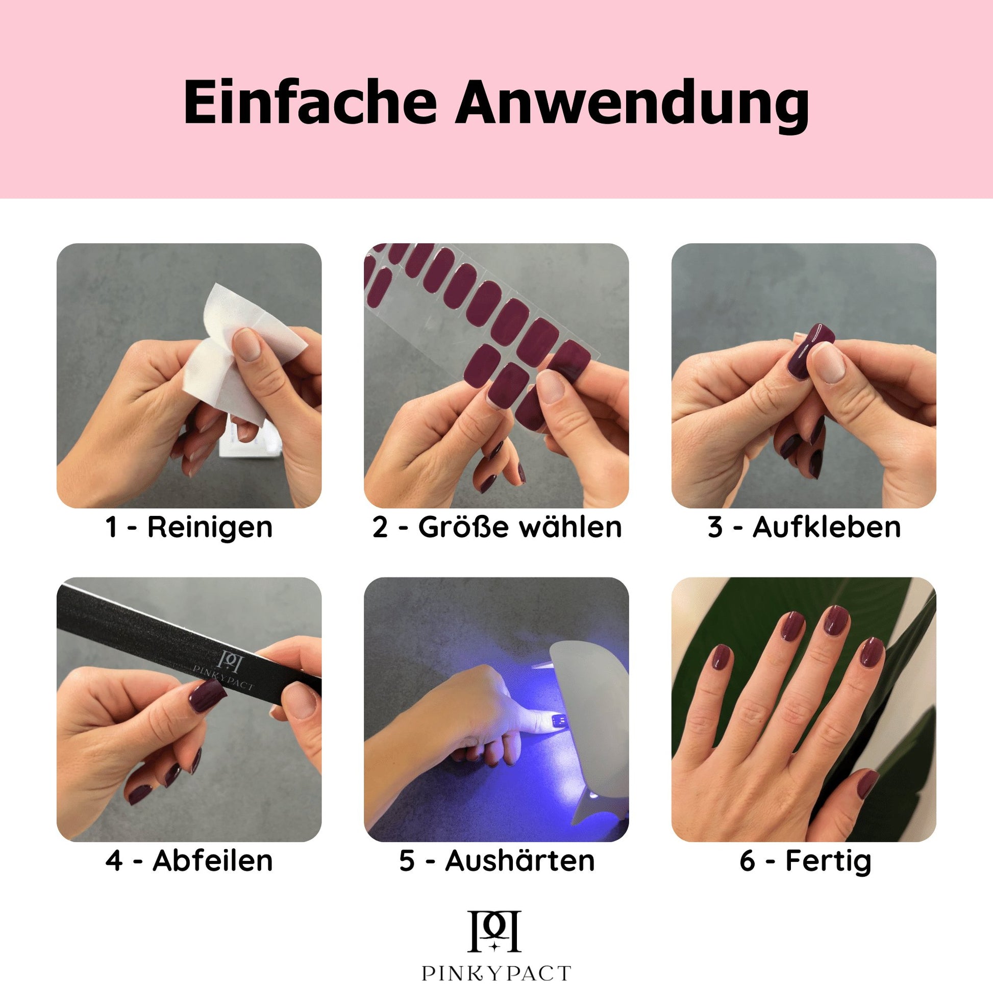 Café au Lait - PINKYPACT UV Gel Nagelfolien