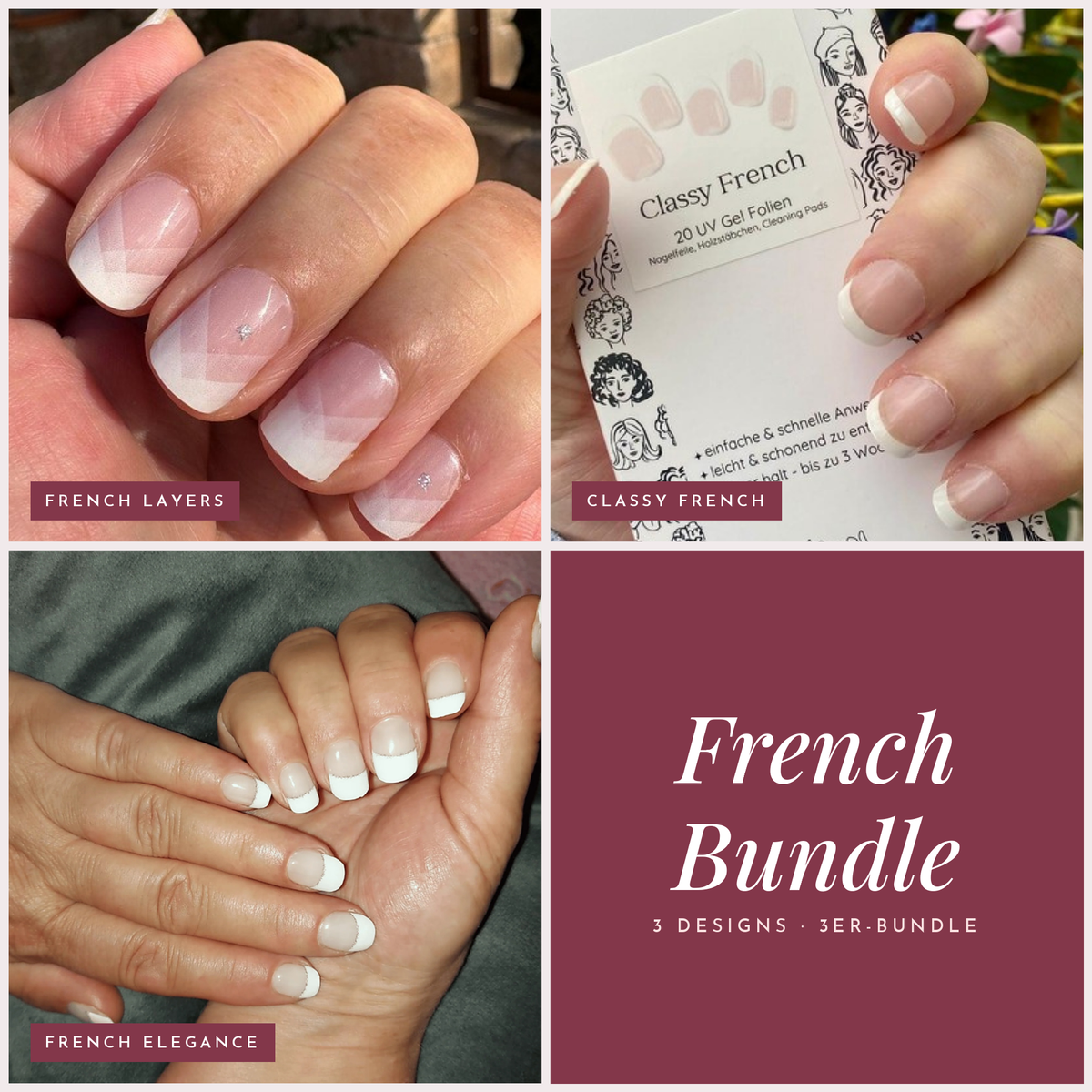 French Bundle: Tragefotos der 3 Designs
