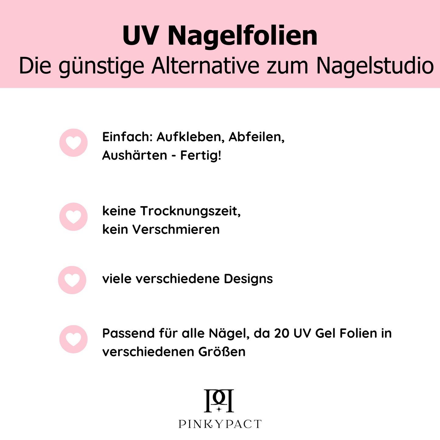 PINKYPACT - PINKYPACT UV Gel Nagelfolien