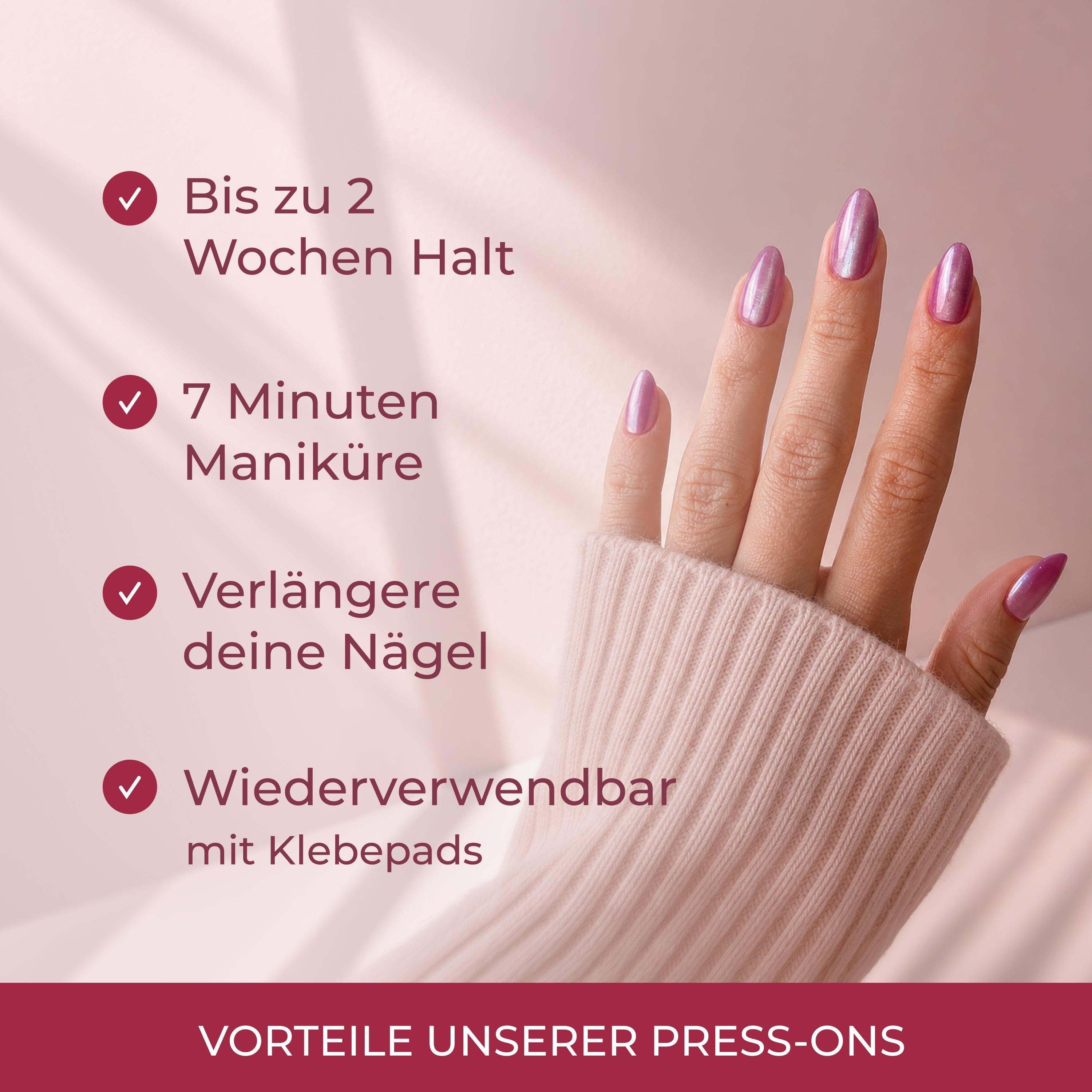 Vorteile unserer Press-Ons