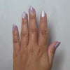 Lavender Cateye Short Almond Press-On Nails im Tragevideo
