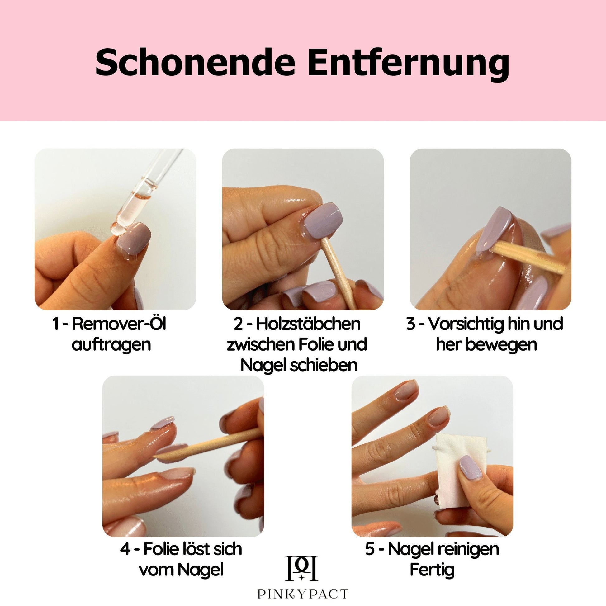 Starterset 6er - PINKYPACT UV Gel Nagelfolien