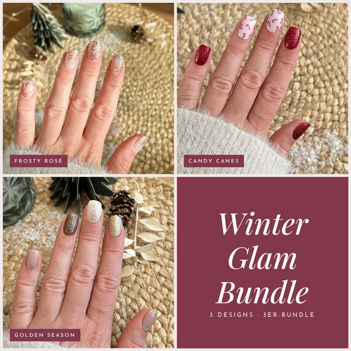 Winter Glam Bundle: Tragefotos der 3 Designs
